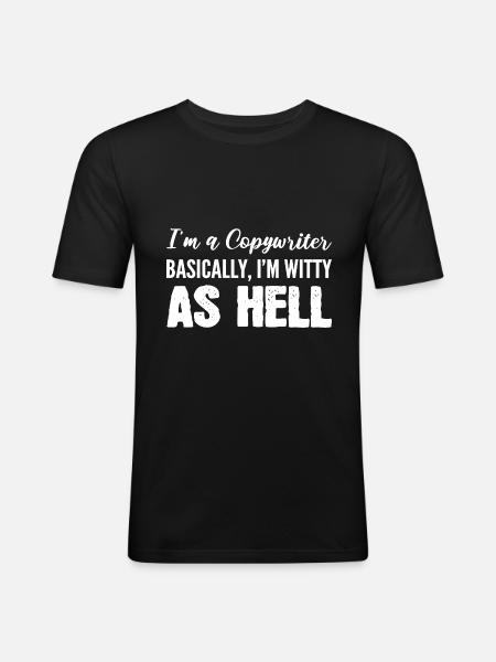 Funny as Hell Publicist Gift - Men's Slim Fit T-Shirt - black