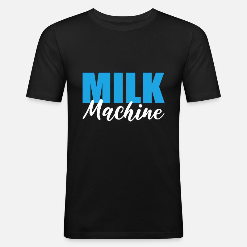 Milchmaschine Stillende Mutter Gift - Männer Slim Fit T-Shirt - Schwarz