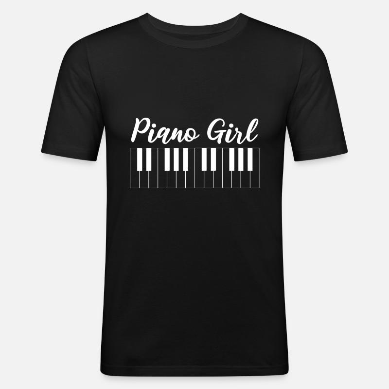 Klaviermädchen Orchestermitglied Gift - Männer Slim Fit T-Shirt - Schwarz