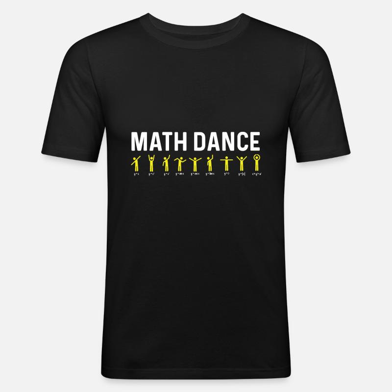 Math Dance. Mathematischer Lehrer Gift - Männer Slim Fit T-Shirt - Schwarz