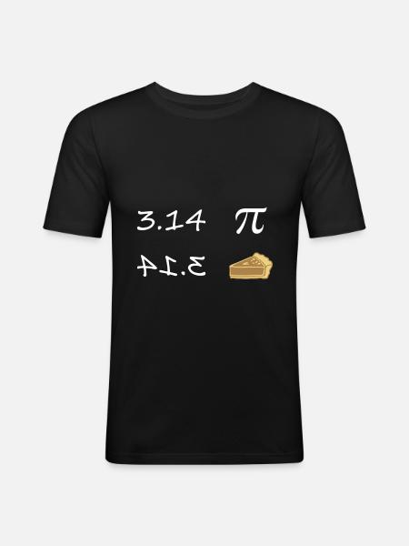 Pi - Pie - Men's Slim Fit T-Shirt - black