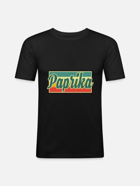 Paprika - T-shirt près du corps Homme - noir