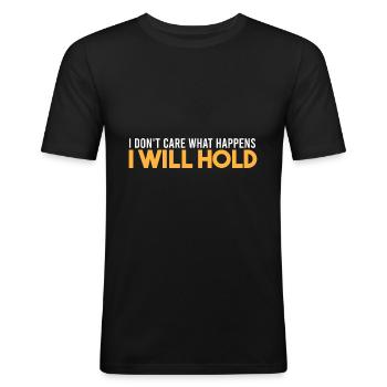 I will hold - Men's Slim Fit T-Shirt - black - Front - Nik (191cm)