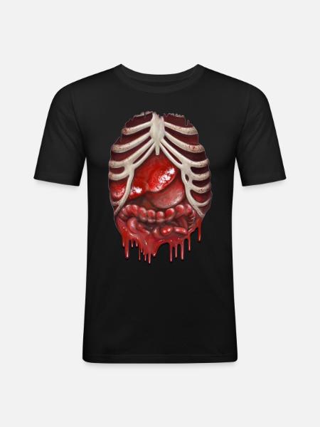 Zombie Splatter Shirt - Men's Slim Fit T-Shirt - black