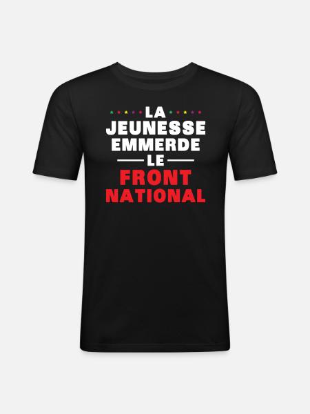 Fuck the National Front - Men's Slim Fit T-Shirt - black