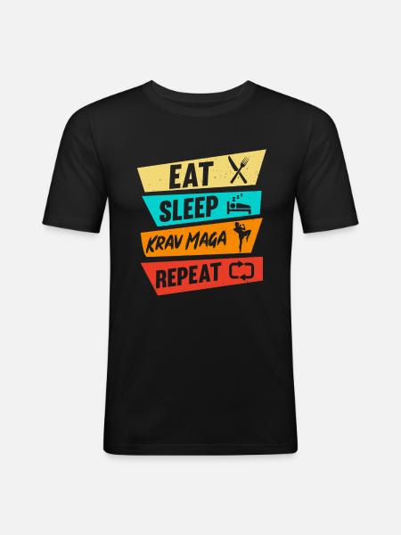 Krav Maga Apparel Israeli Self - Men's Slim Fit T-Shirt - black