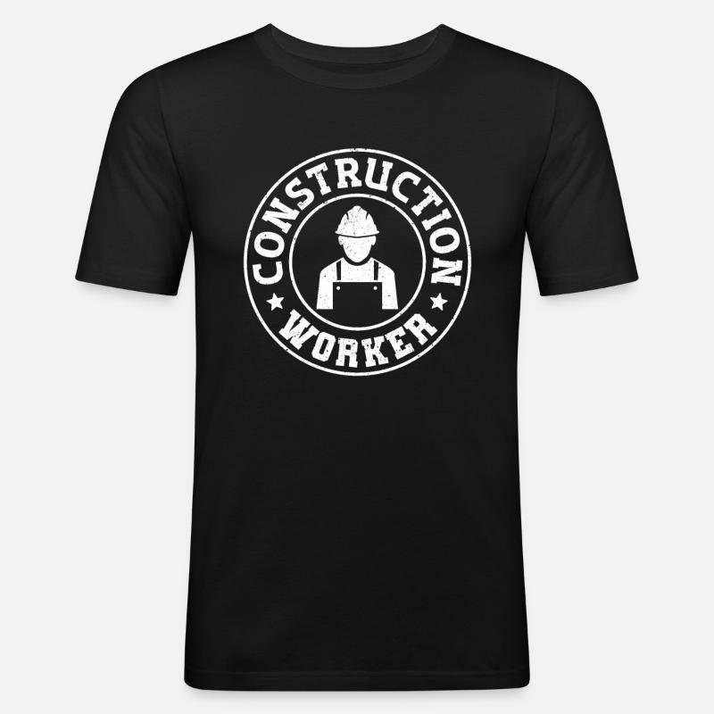 Construction Construction Worker - Men's Slim Fit T-Shirt - black
