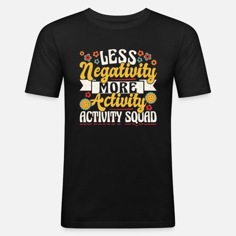 Groovy Activity Director Activity - Männer Slim Fit T-Shirt - Schwarz
