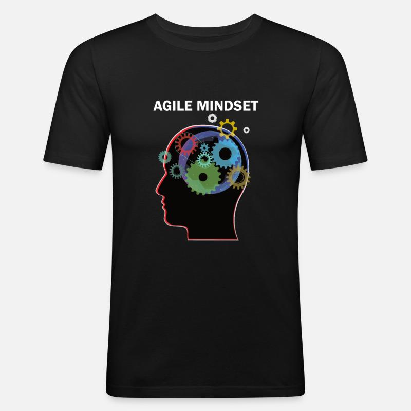 Agile Mindset Scrum Master programmerare - Slim Fit T-shirt herr - svart