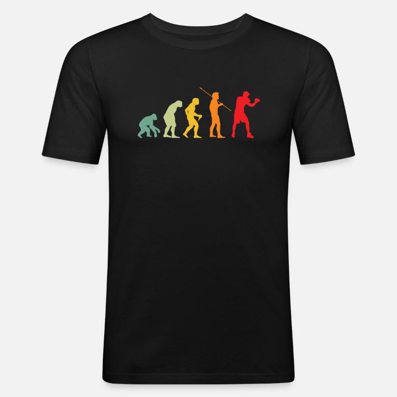 Boxing evolution boxing - Men's Slim Fit T-Shirt - black
