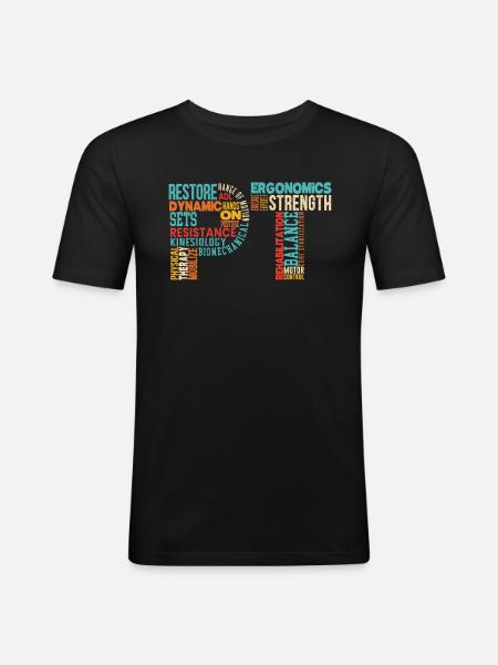 PT Physiotherapist Physiotherapy - Men's Slim Fit T-Shirt - black