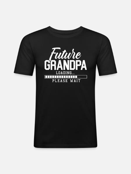 Future Grandpa Loading - Men's Slim Fit T-Shirt - black
