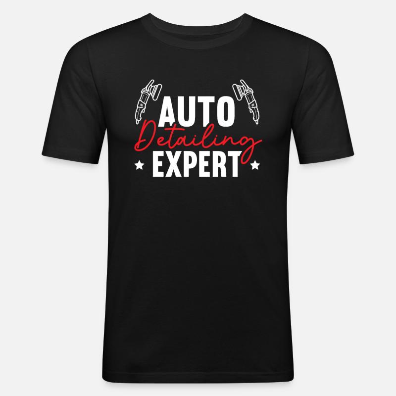 Autoaufbereitung Experte Autoaufbereiter Polierer - Männer Slim Fit T-Shirt - Schwarz