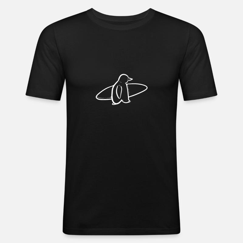 Surfer Surfer oder Schwimmer Geschenk - Männer Slim Fit T-Shirt - Schwarz