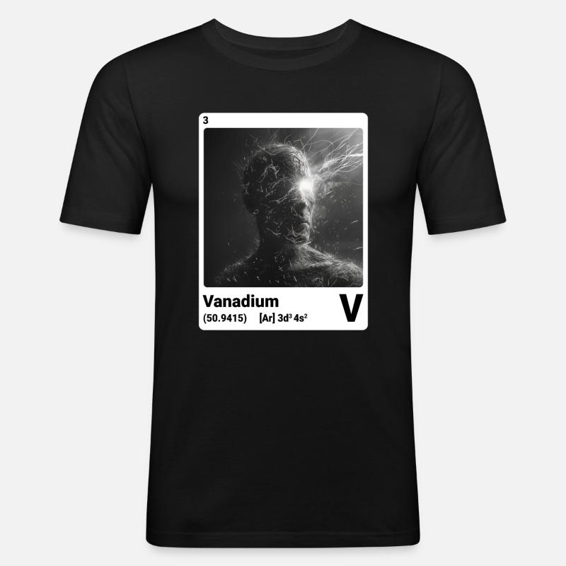 AI am Vanadium (wt) - Männer Slim Fit T-Shirt - Schwarz