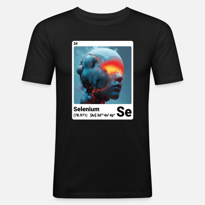 AI am Selenium (wt) - Men's Slim Fit T-Shirt - black