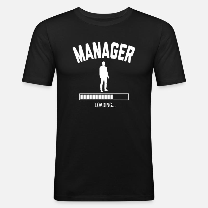 Future Manager - Männer Slim Fit T-Shirt - Schwarz
