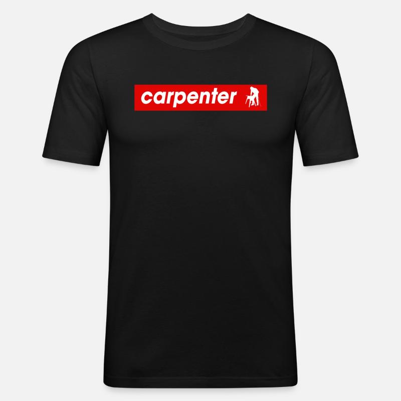 Good Carpenter Tee Design - Männer Slim Fit T-Shirt - Schwarz