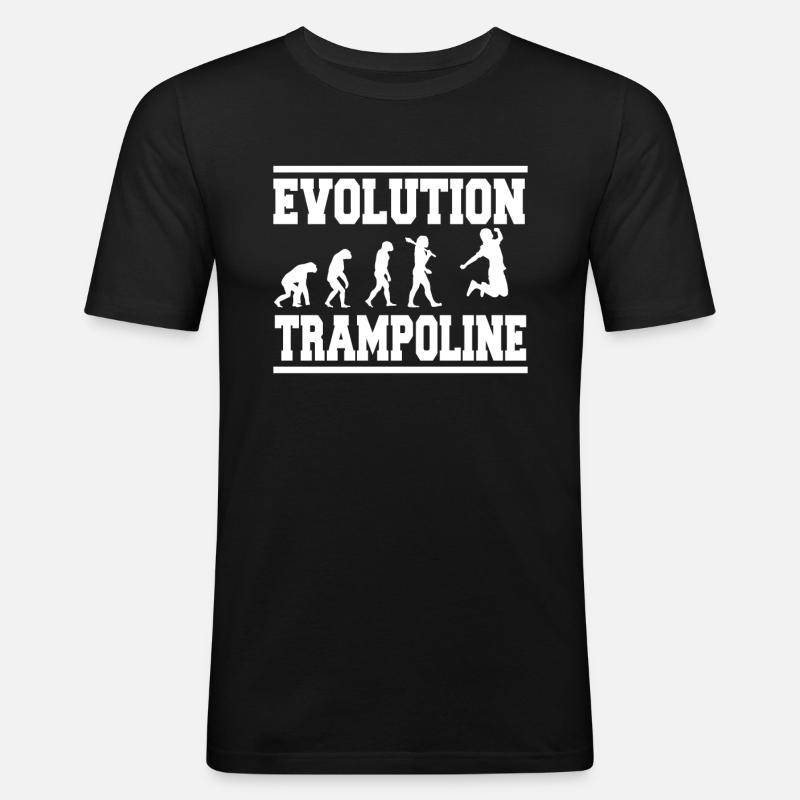 Evolution Trampoline - Männer Slim Fit T-Shirt - Schwarz