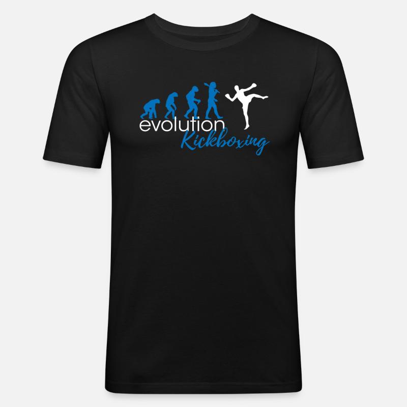 Kickboxing evolution - Men's Slim Fit T-Shirt - black