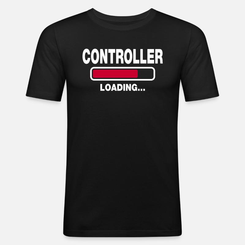 Controller - Männer Slim Fit T-Shirt - Schwarz