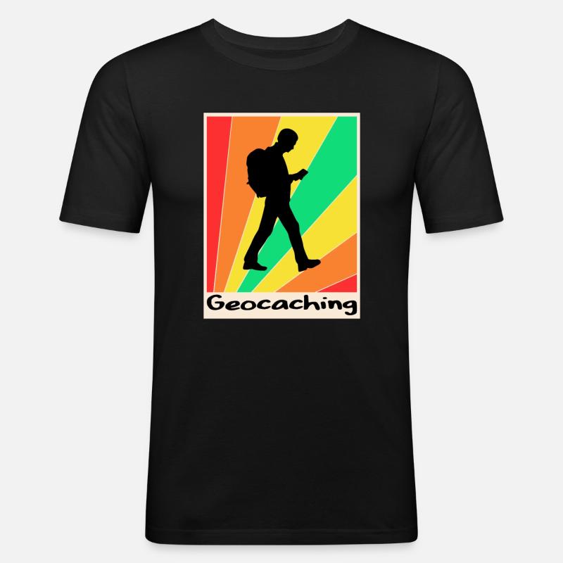 Geocaching posters Geocaching - Men's Slim Fit T-Shirt - black