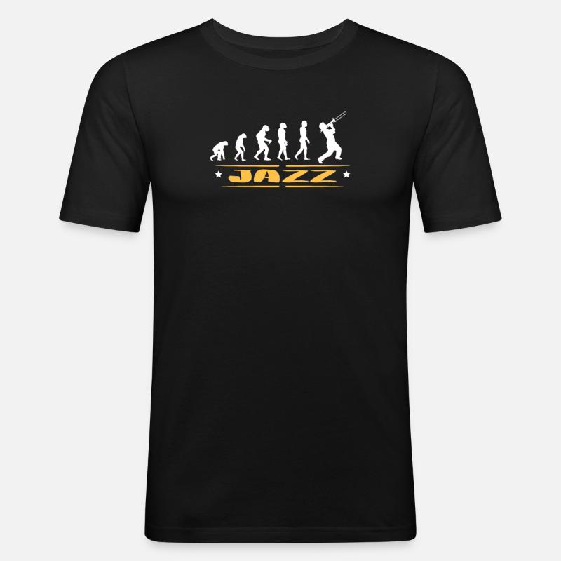 EVOLUTION JAZZ - Men's Slim Fit T-Shirt - black