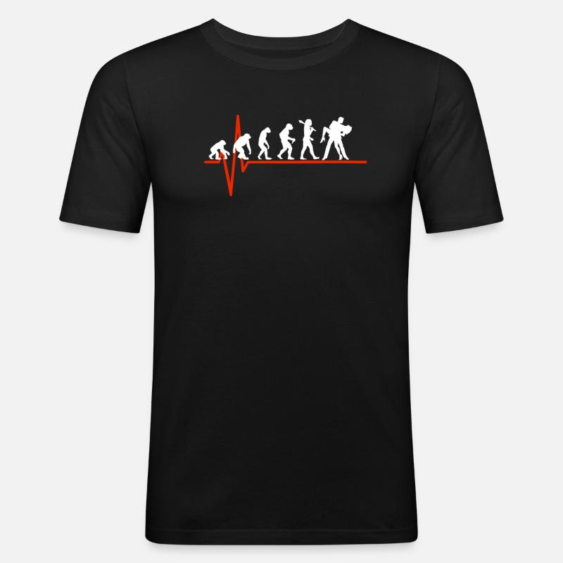 Tango Heartbeat - EVOLUTION OF TANGO - Männer Slim Fit T-Shirt - Schwarz