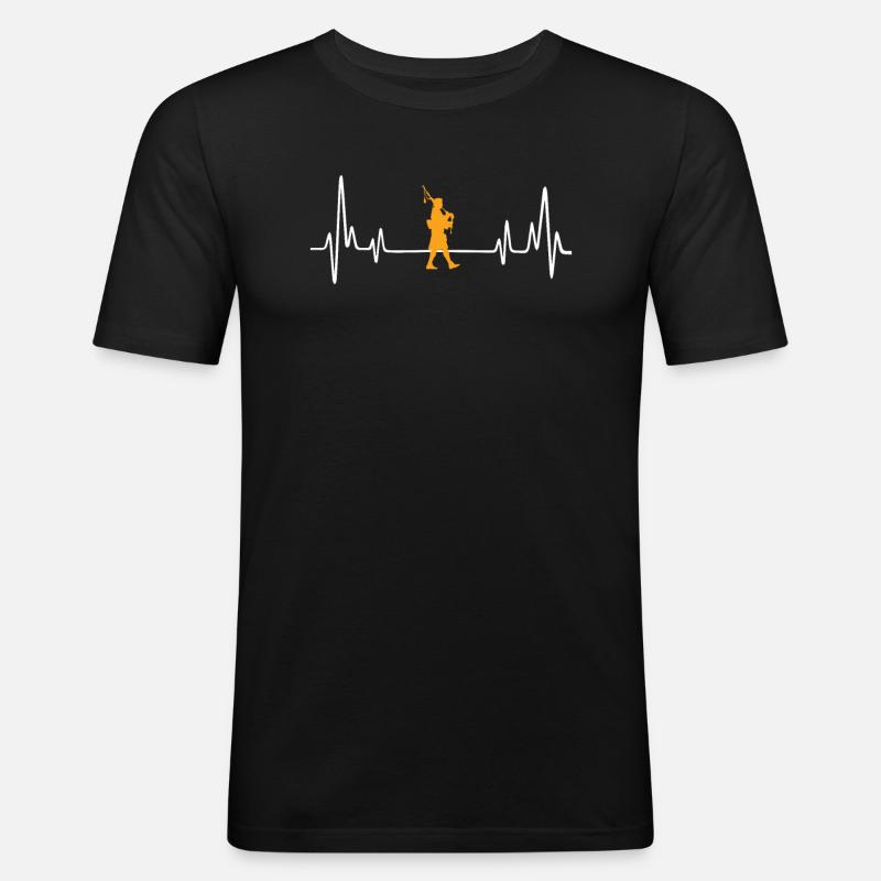 bagpipe tea gift idea - Men's Slim Fit T-Shirt - black