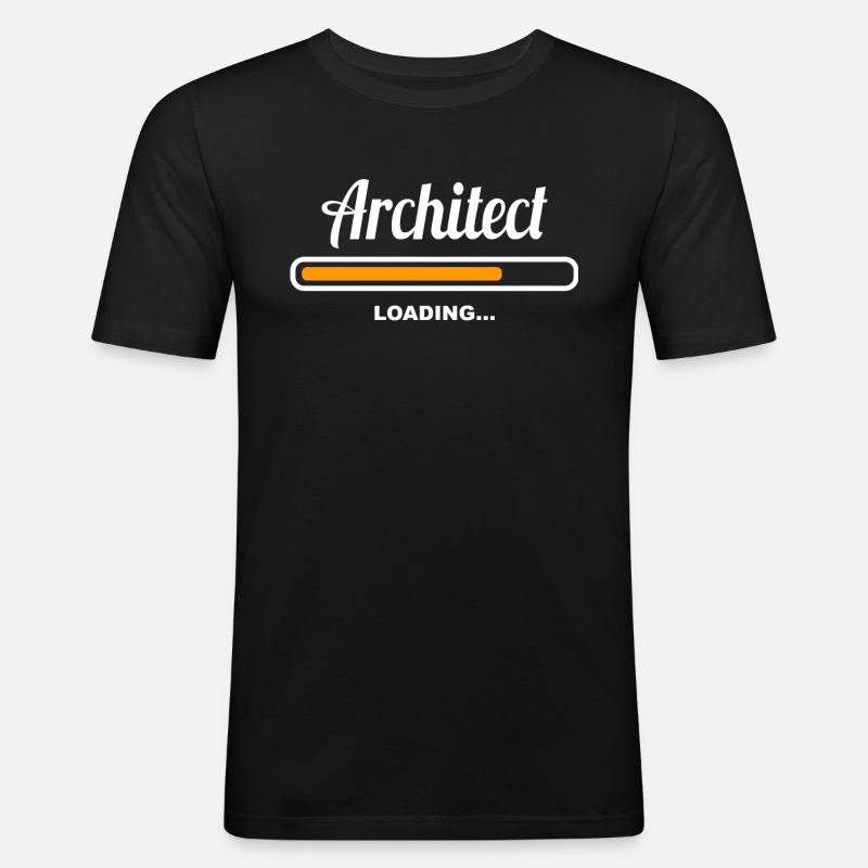 Architect Loading - Männer Slim Fit T-Shirt - Schwarz