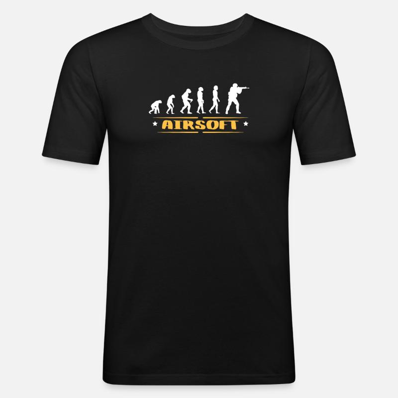 EVOLUTION AIRSOFT - Männer Slim Fit T-Shirt - Schwarz
