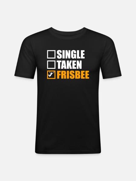 Frisbee Is My Girlfriend - Men's Slim Fit T-Shirt - black