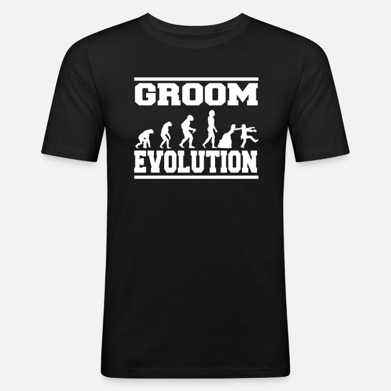 GROOM EVOLUTION Tea - Men's Slim Fit T-Shirt - black