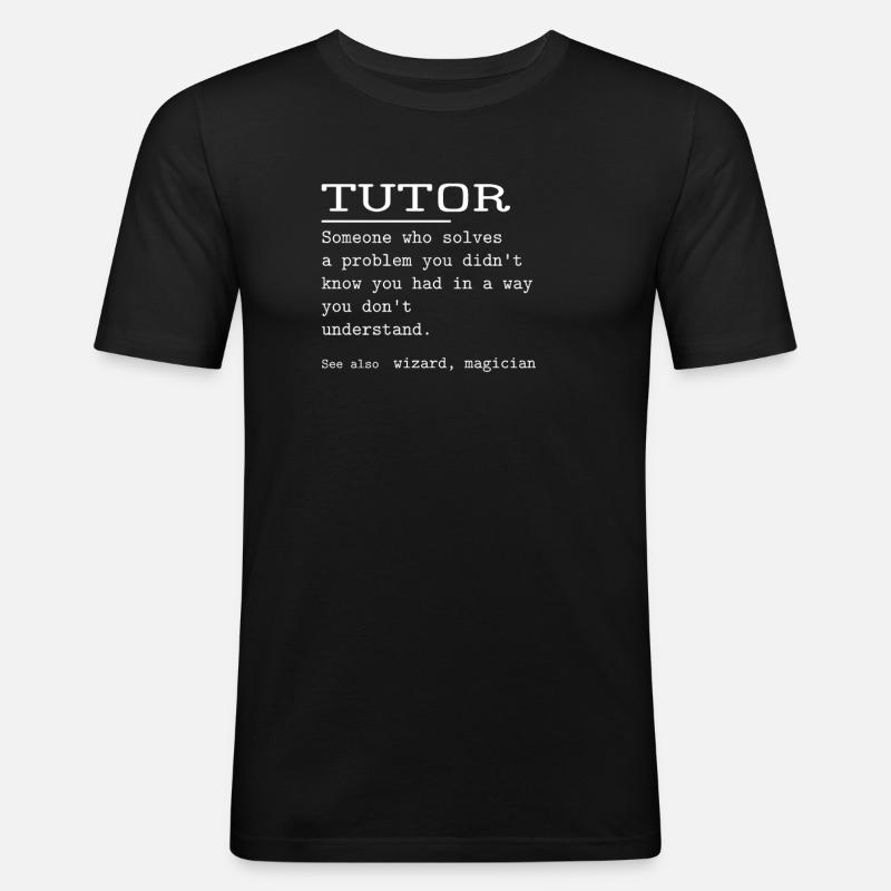 TUTOR - Männer Slim Fit T-Shirt - Schwarz
