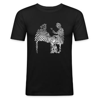 Pianist Fingerprint - Men's Slim Fit T-Shirt - black - Front - Nik (191cm)