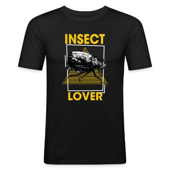 Insect Lover - Insect , Inseto, Insecte - Männer Slim Fit T-Shirt - Schwarz - Vorne - Nik (191cm)