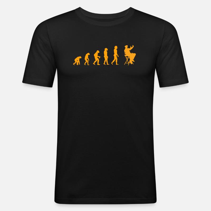 Director Evolution Yellow - Männer Slim Fit T-Shirt - Schwarz