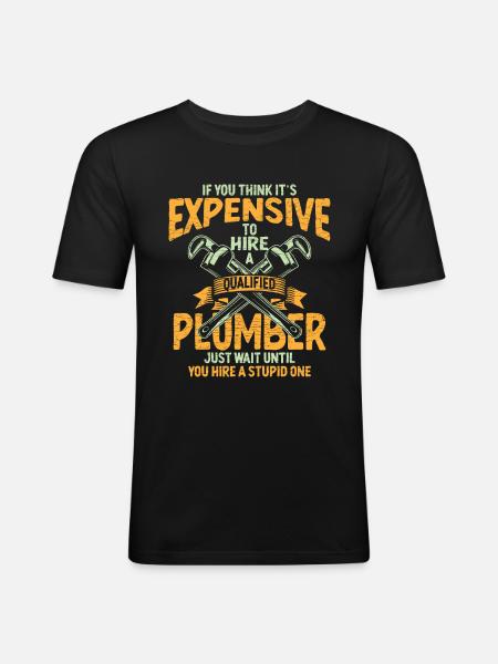 Plumber Klempner - Männer Slim Fit T-Shirt - Schwarz