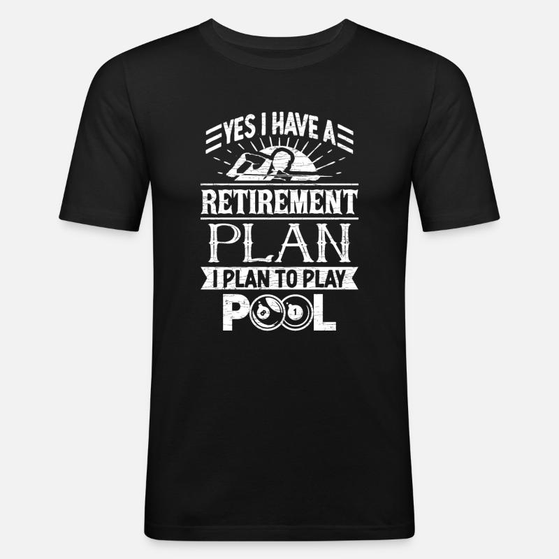 Pool Billiard Billard - Männer Slim Fit T-Shirt - Schwarz