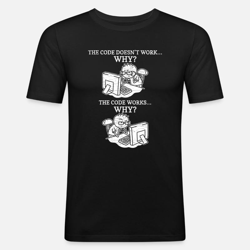 Programmierer Coder Informatiker - Männer Slim Fit T-Shirt - Schwarz