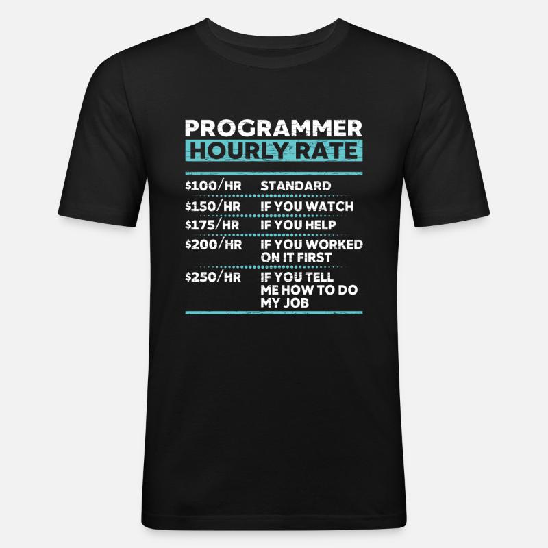 Programmierer Coder Informatiker - Männer Slim Fit T-Shirt - Schwarz