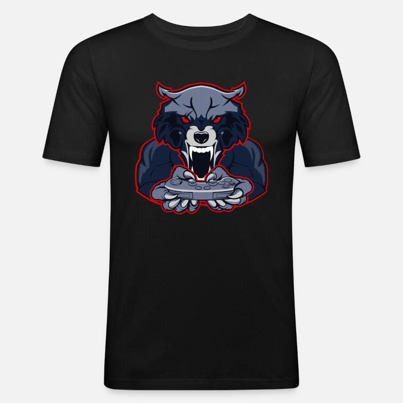Endgegner Multigaming Clan - Männer Slim Fit T-Shirt - Schwarz