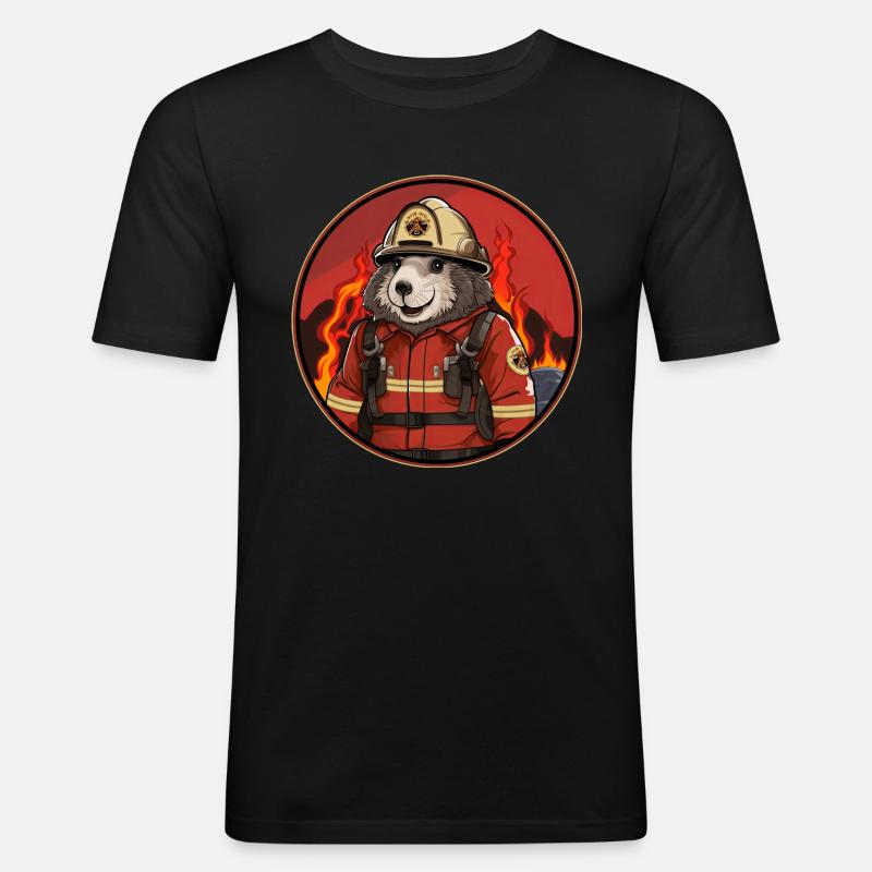 Mole Fire Brigade - Men's Slim Fit T-Shirt - black