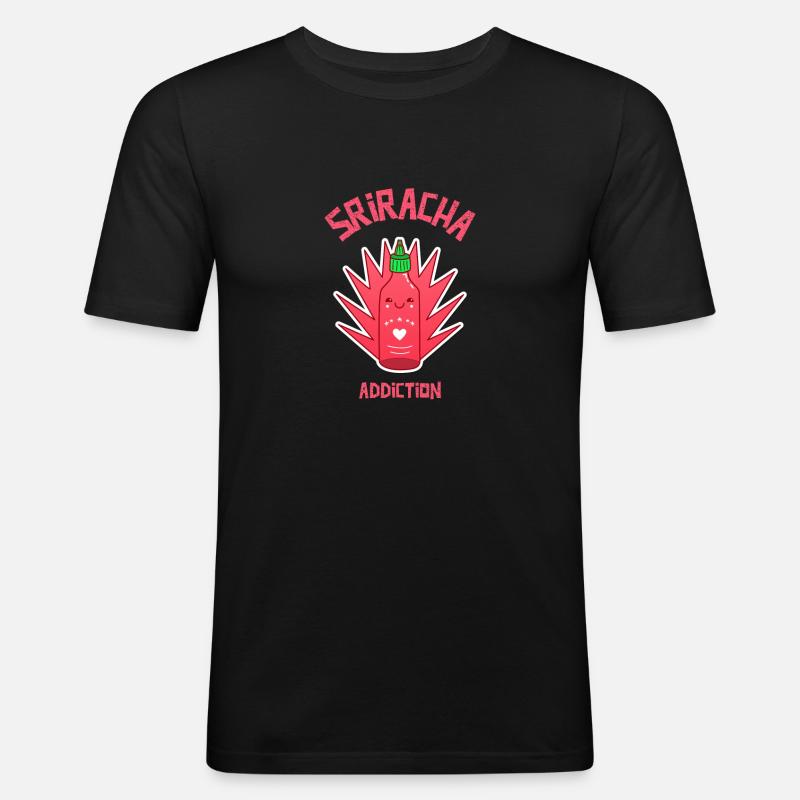 Sriracha hot sauce - Men's Slim Fit T-Shirt - black