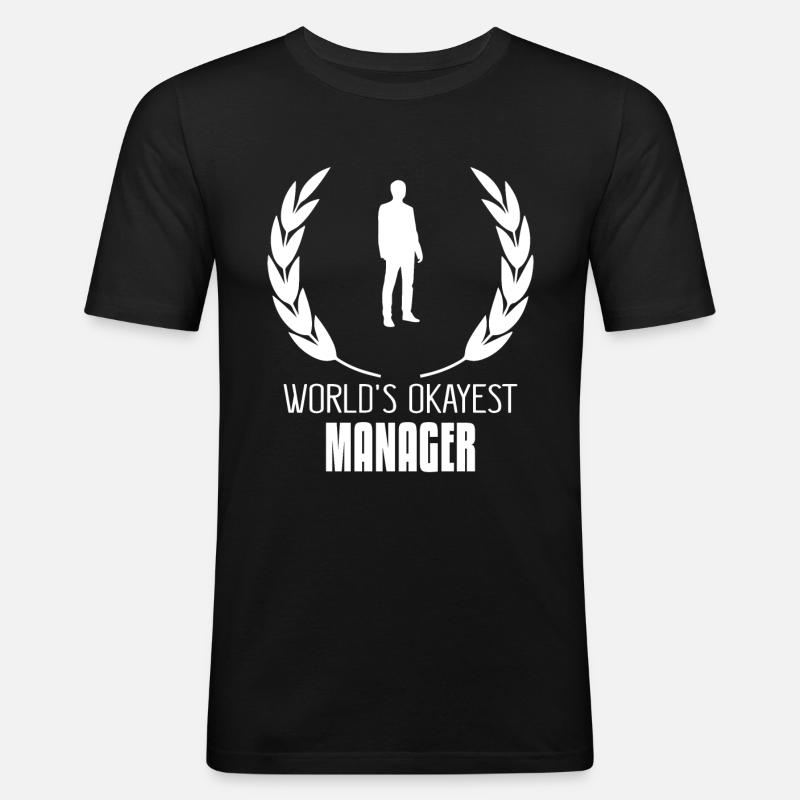 manager - Männer Slim Fit T-Shirt - Schwarz