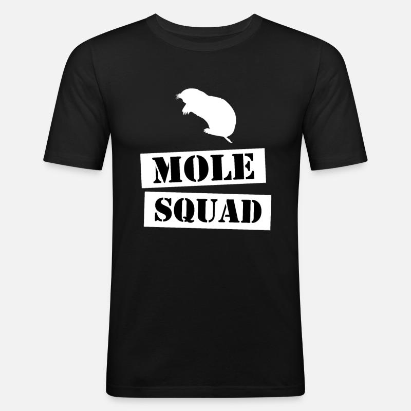 join the mole squad - Männer Slim Fit T-Shirt - Schwarz