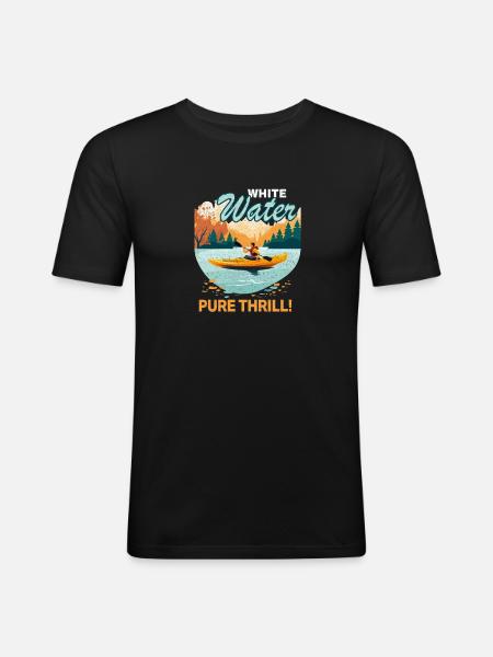 Paddle boating - Men's Slim Fit T-Shirt - black