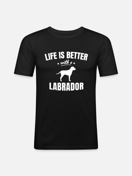 Labrador Retrievers - Men's Slim Fit T-Shirt - black
