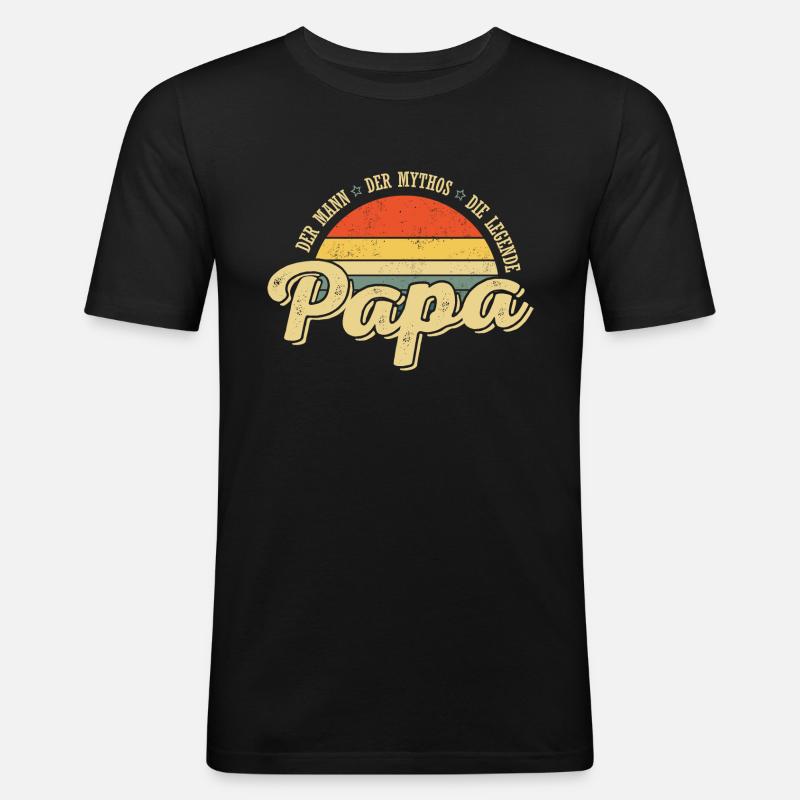 Superdaddy - Männer Slim Fit T-Shirt - Schwarz