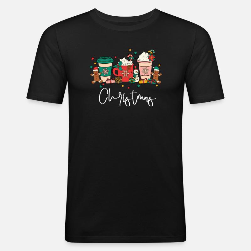 Joyeux marché de Noël - T-shirt près du corps Homme - noir